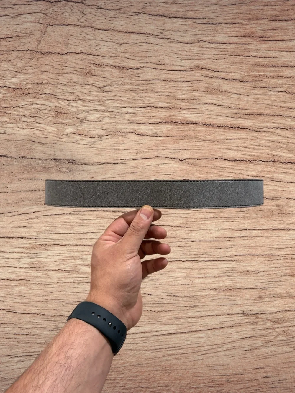 NWOT - Genuine Leather Suede Grey Mens Belt